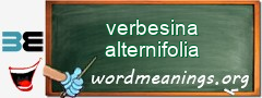 WordMeaning blackboard for verbesina alternifolia